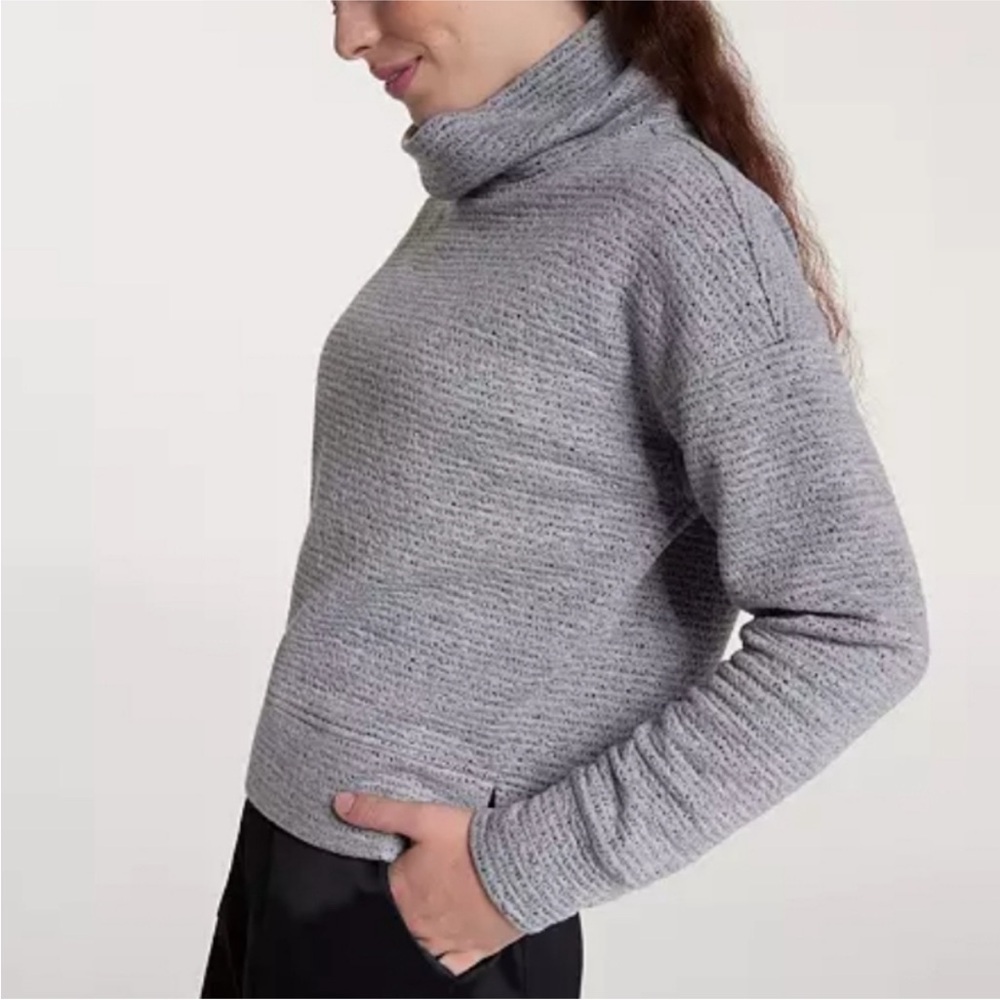 CALIA Lunar Funnel Gray Cowl Neck‎ Pullover Sweater Small Soft Cozy Athleisure - Picture 3 of 12